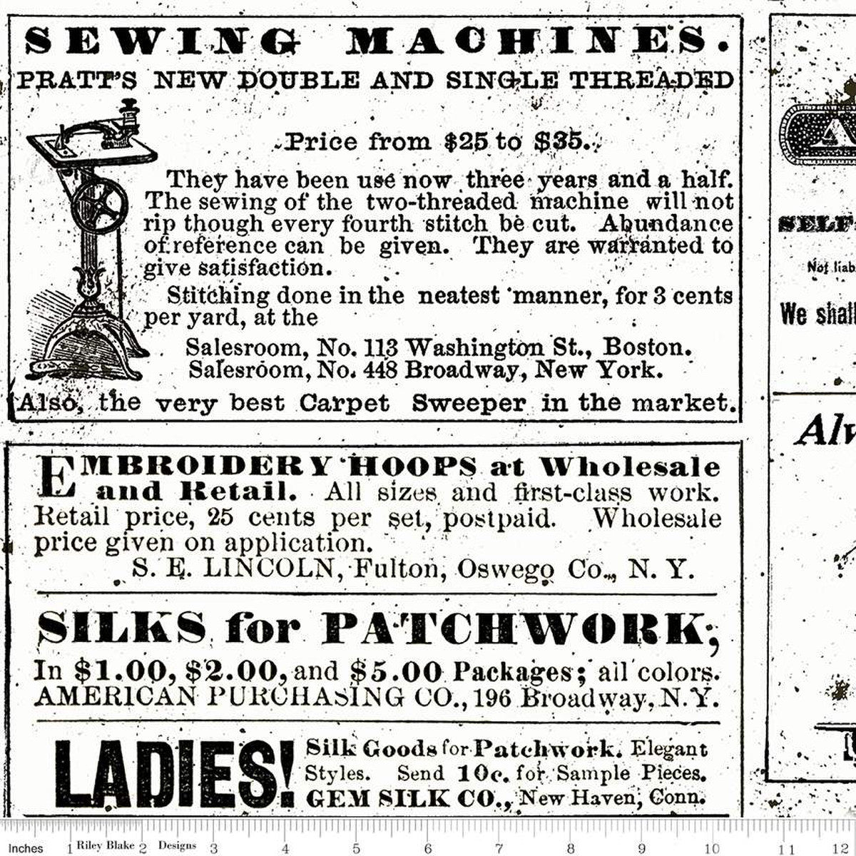 Sew Journal by J. Wecker Frisch Vintage Ads White C13888-WHITE
