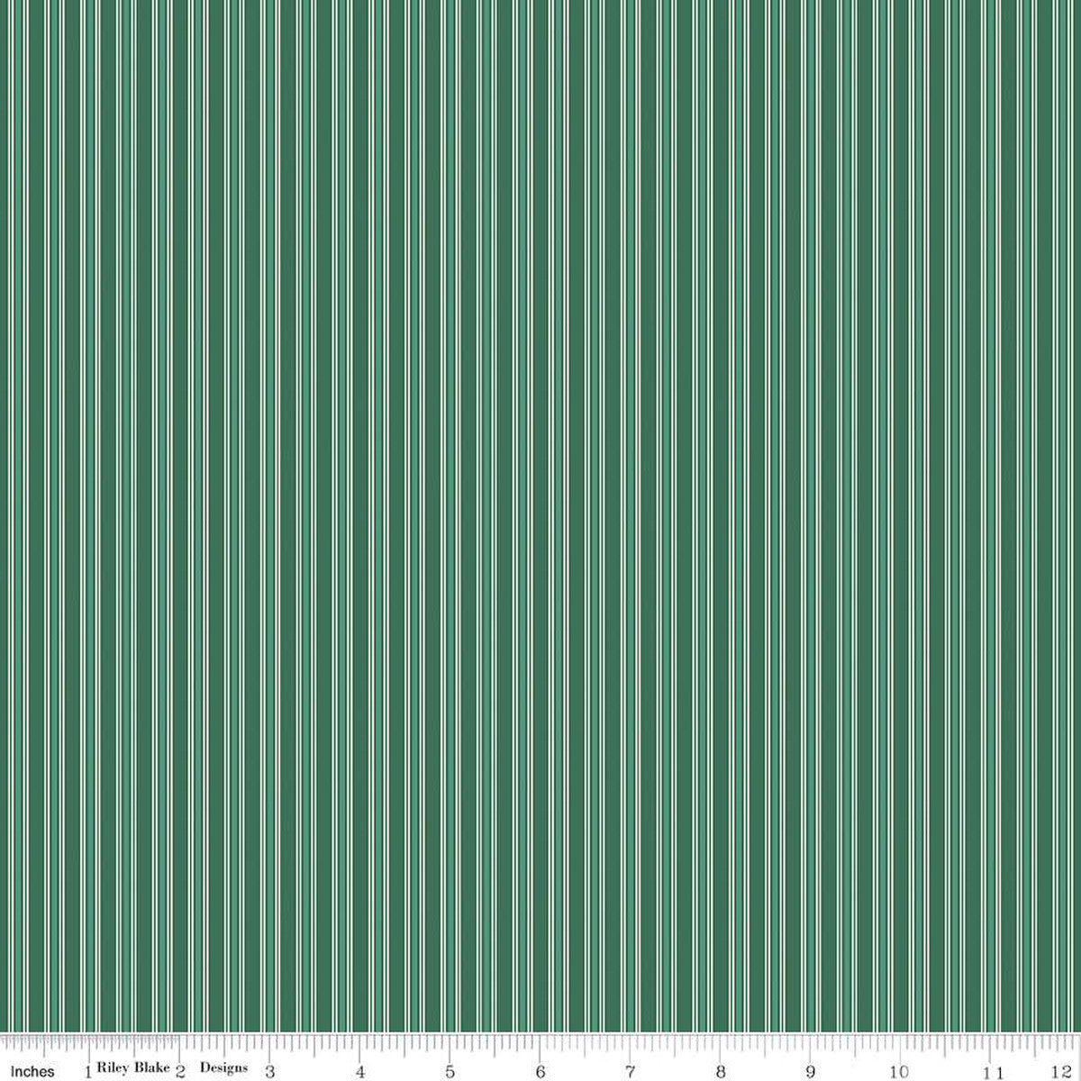 Merry Little Christmas Stripes Green C14847-GREEN