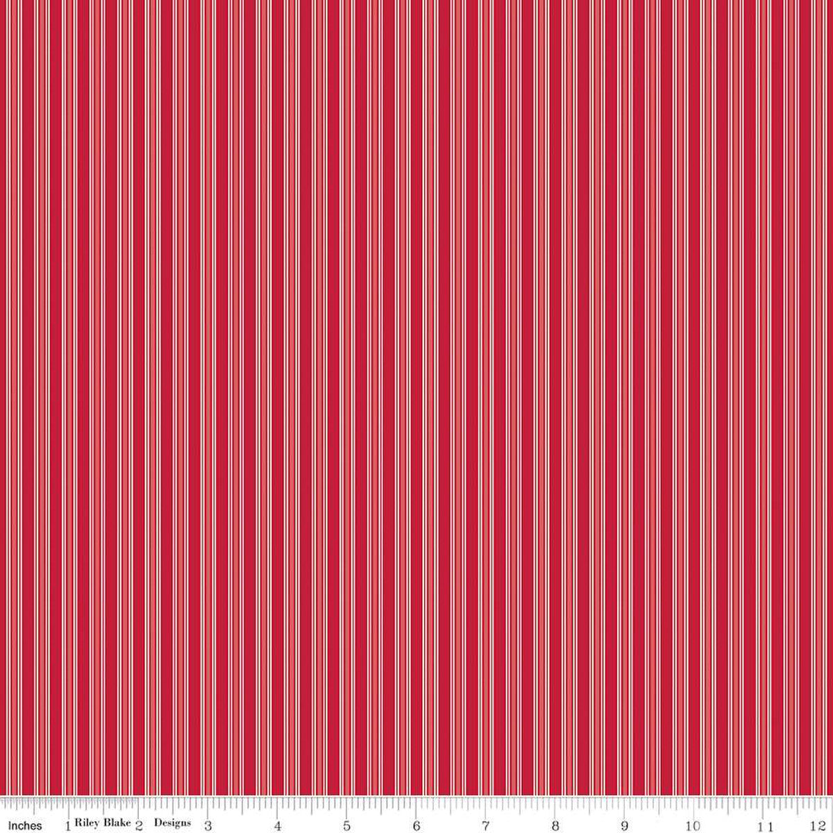 Merry Little Christmas Stripes Red C14847-RED
