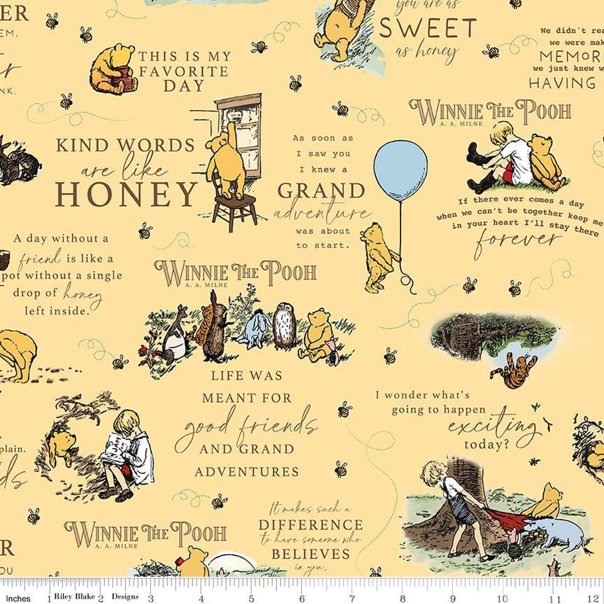 Winnie Posts Winnie the Pooh Main Sunshine C17000-SUNSHINE – Stitchin' Post
