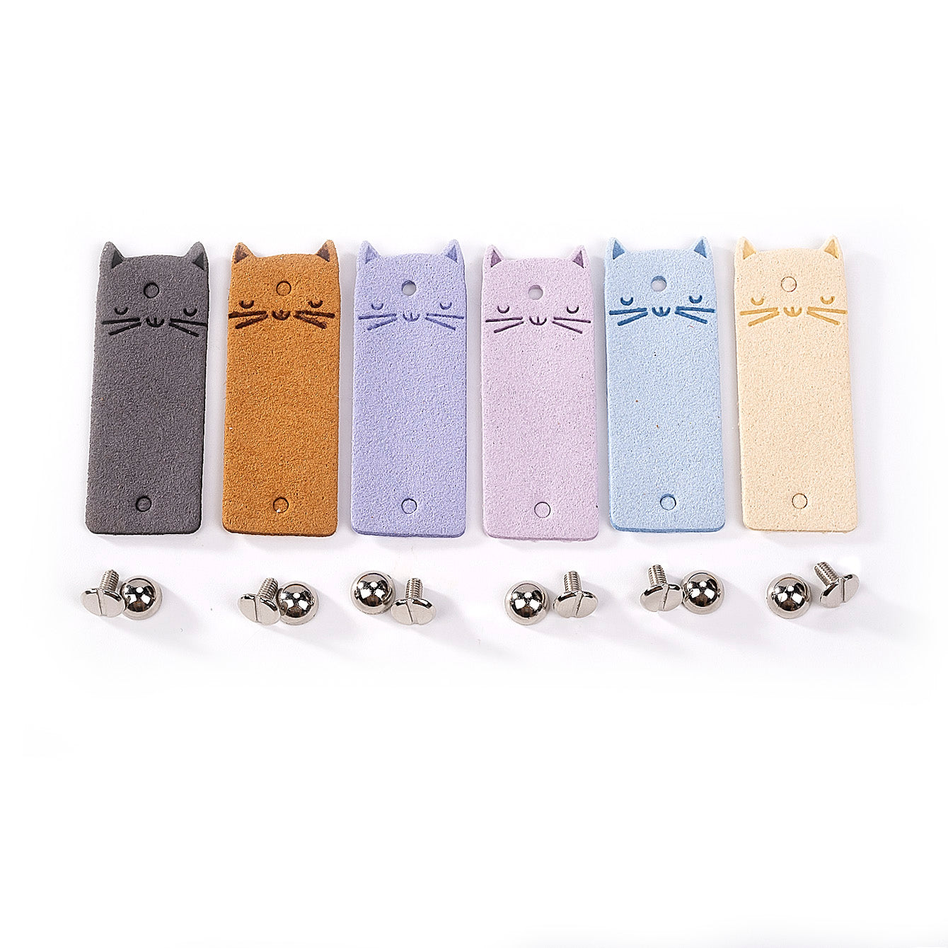 Handmade Leather Tags - Cat