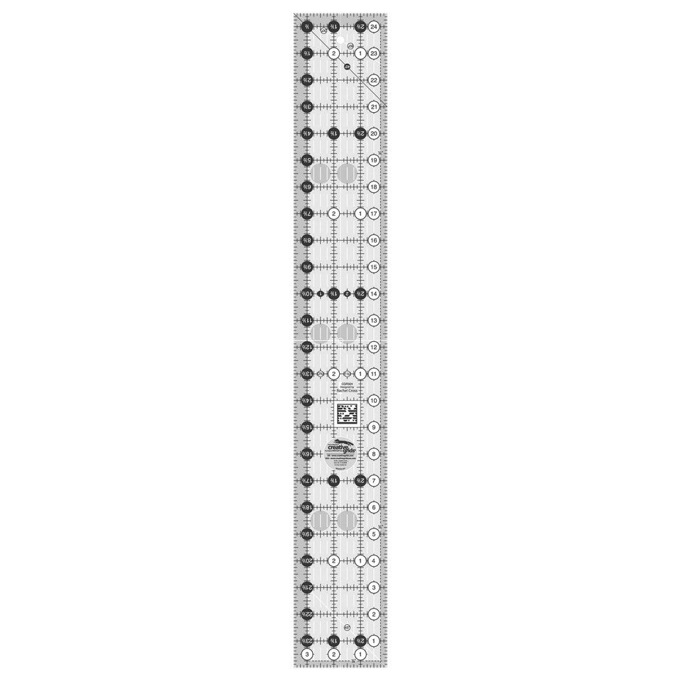 Creative Grids Quilt Ruler 3-1/2in x 24-1/2in Rectangle Non-Slip