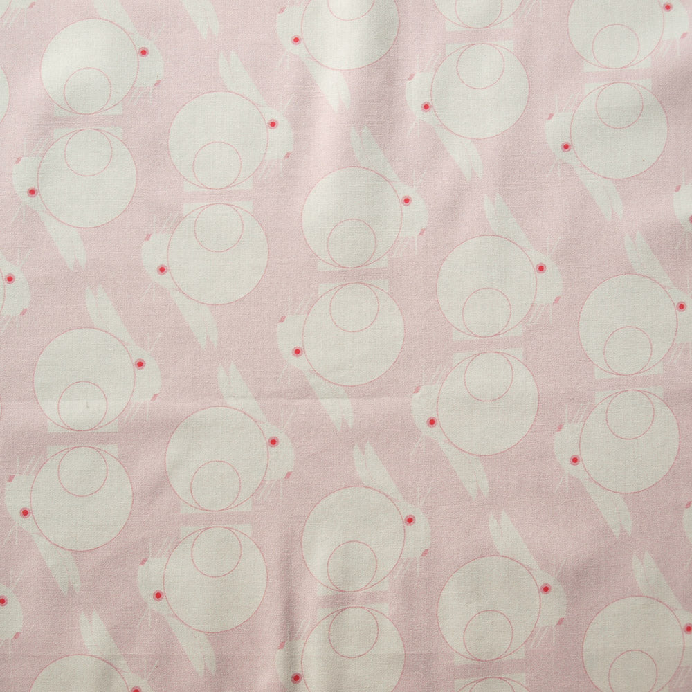 Charley Harper Best Friends Bunny Stagger Blush Poplin CH-385-BLUSH