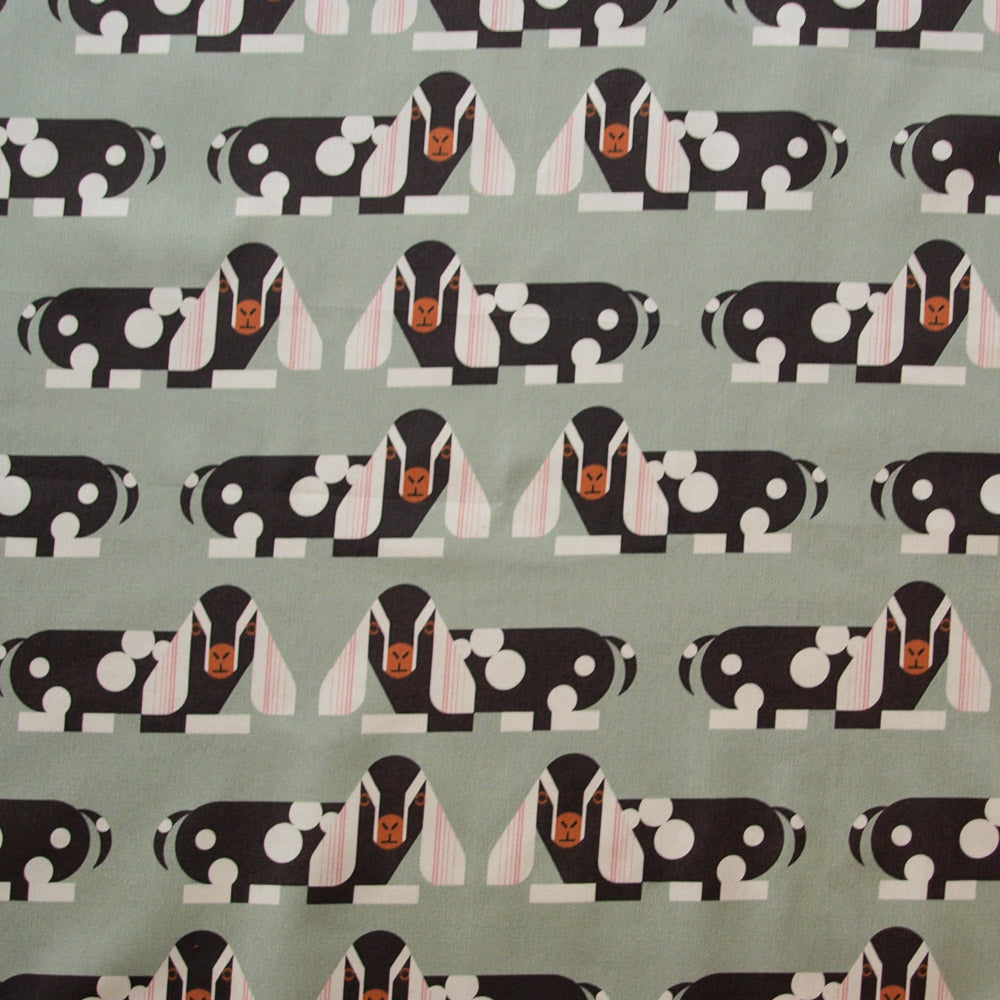 Charley Harper Best Friends Resting Goat Sprout Poplin CH-386