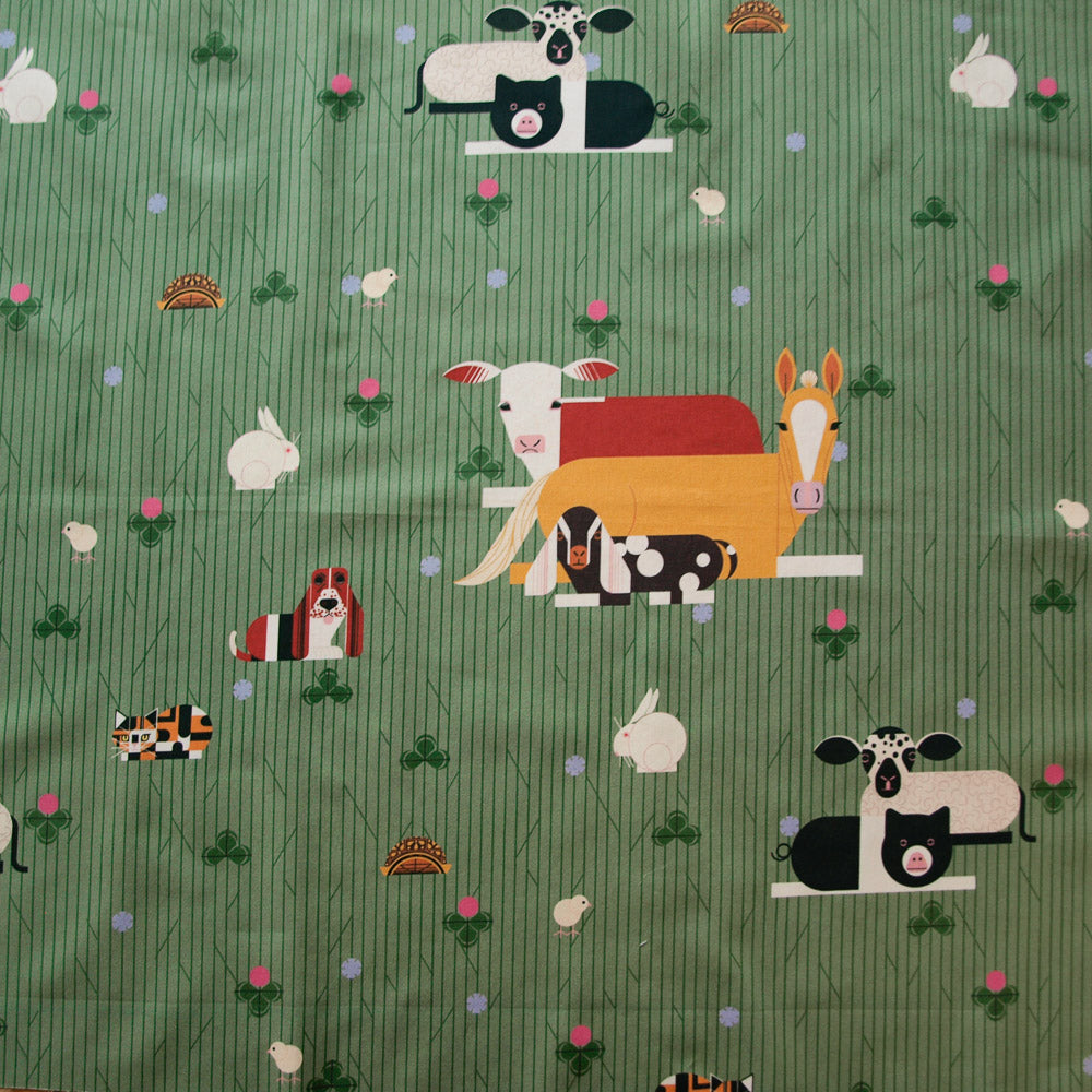 Charley Harper Best Friends The Pasture Poplin CH-378