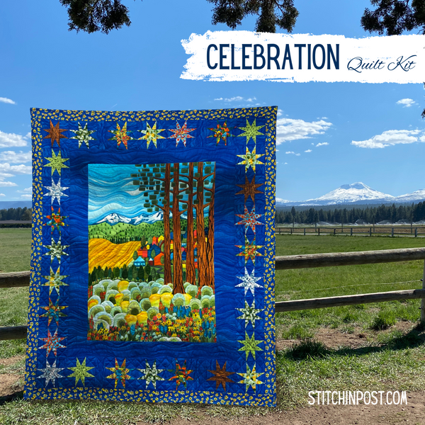 Celebration Quilt Kit (Sisters Mountain Meadow Panel Quilt)