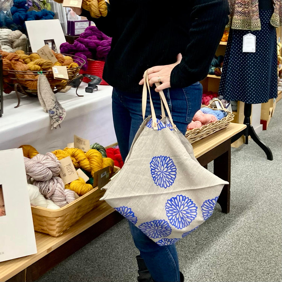 Four Corner Bag from Cocoknits (leather handles & pattern not