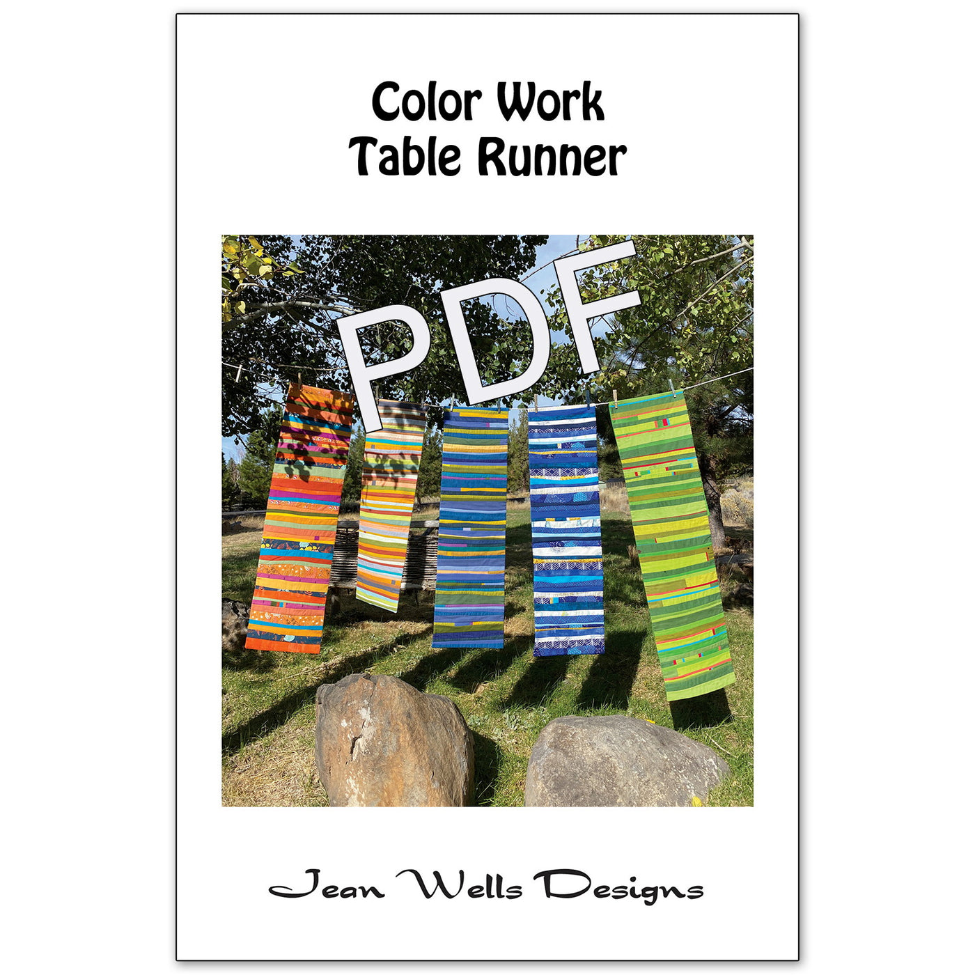 Color Work Table Runner Pattern - PDF Download