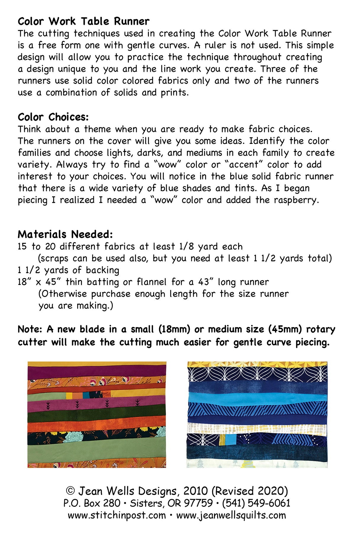 Color Work Table Runner Pattern