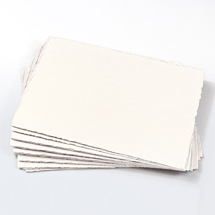 12 Ivory Deckle Cards & Envelopes