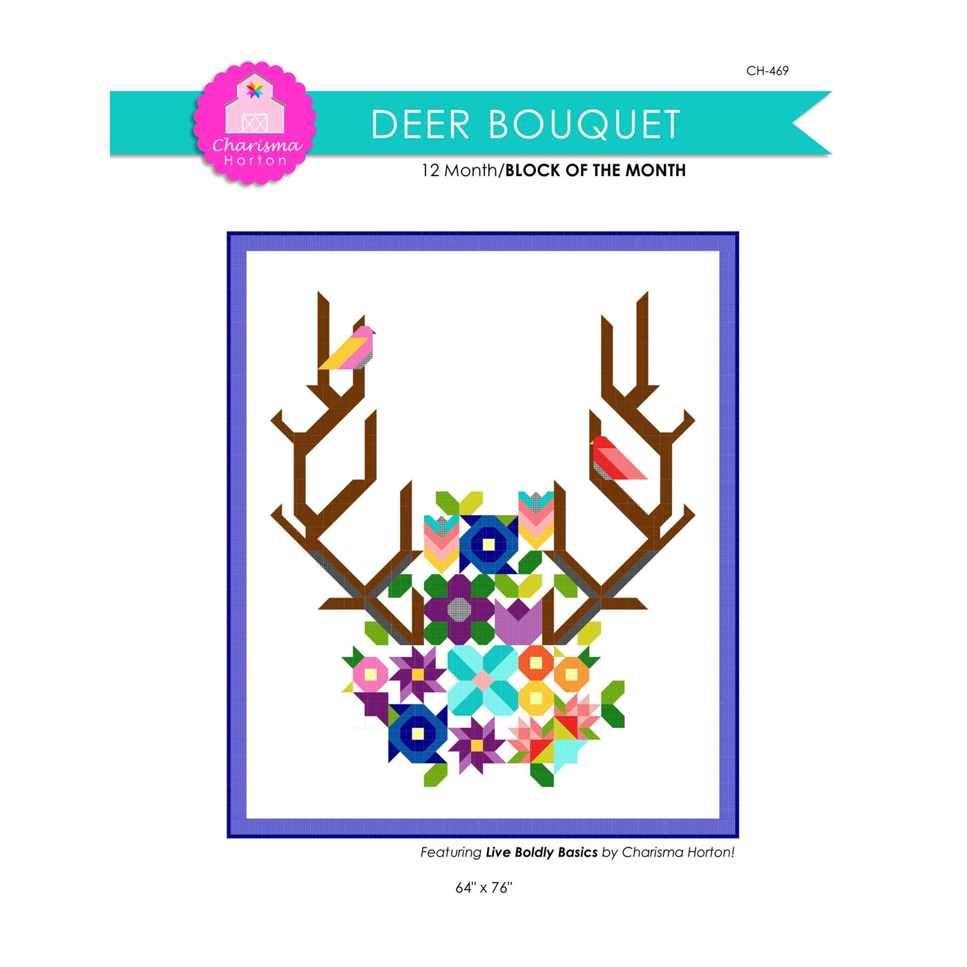 Deer Bouquet Quilt Pattern