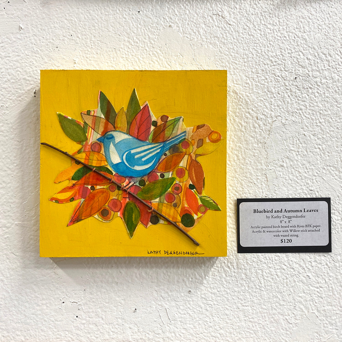 Bluebird & Autumn Leaves by Kathy Deggendorfer