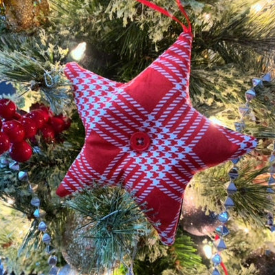 Red & White Star Ornament - Employee Boutique