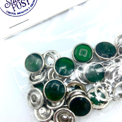 Pearl Snap Fasteners Size 18 - Emerald
