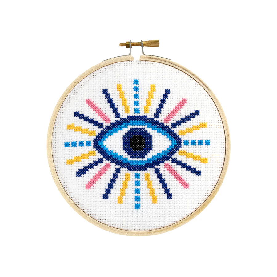 The Stranded Stitch - Evil Eye Cross Stitch Kit