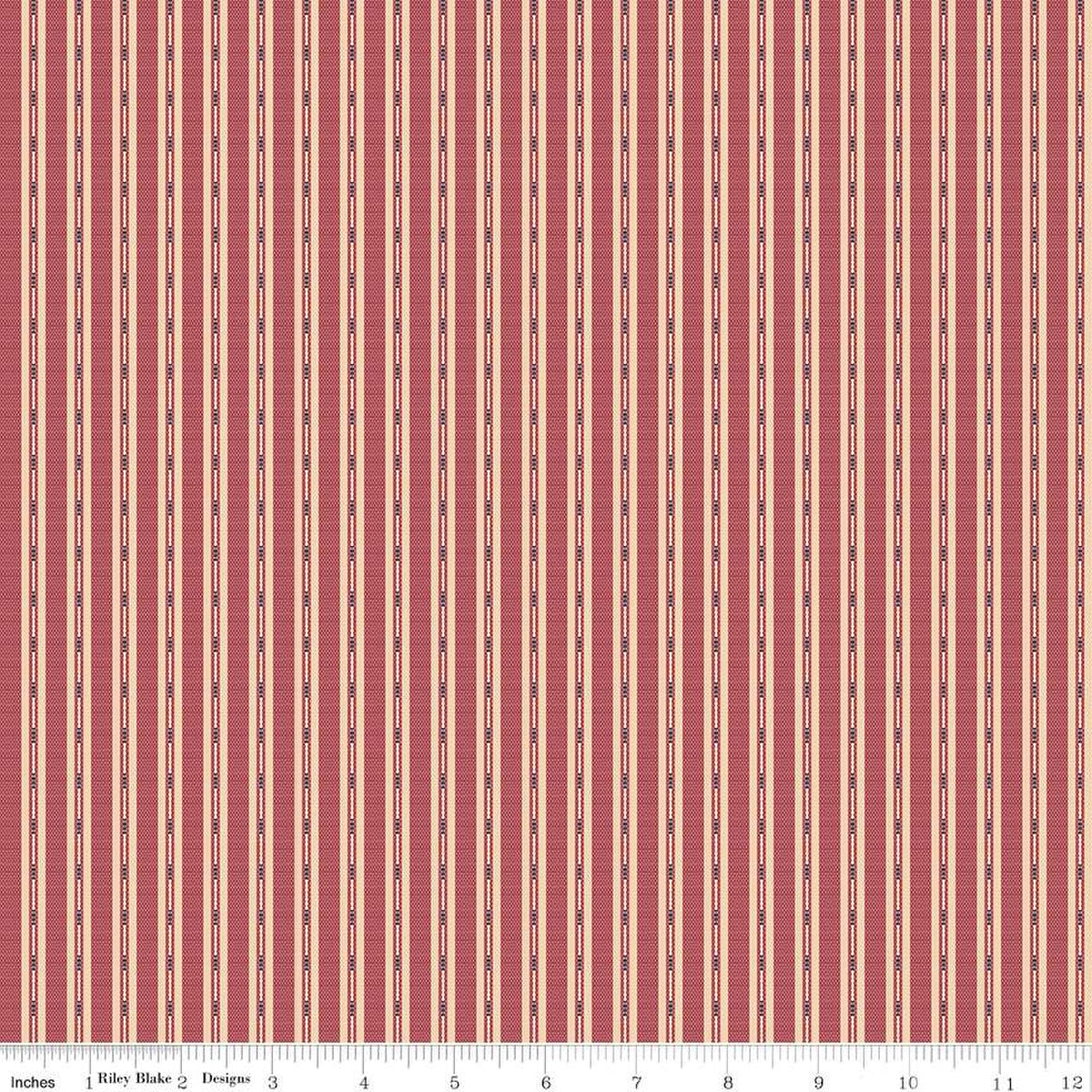 Stitcher's Flannel Ticking Berry F15552-BERRY