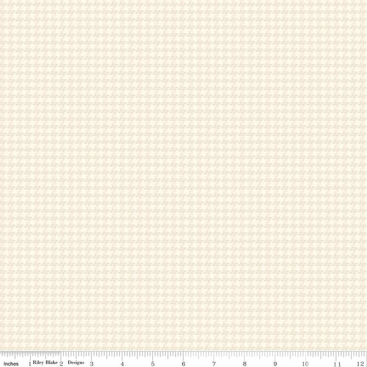 Stitcher's Flannel Houndstooth Cream F15555-CREAM