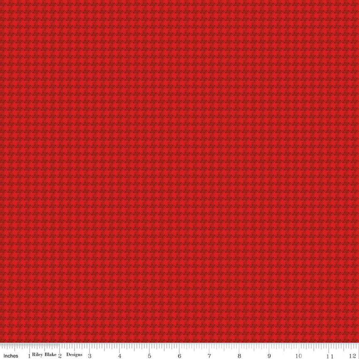 Stitcher's Flannel Houndstooth Red F15555-RED