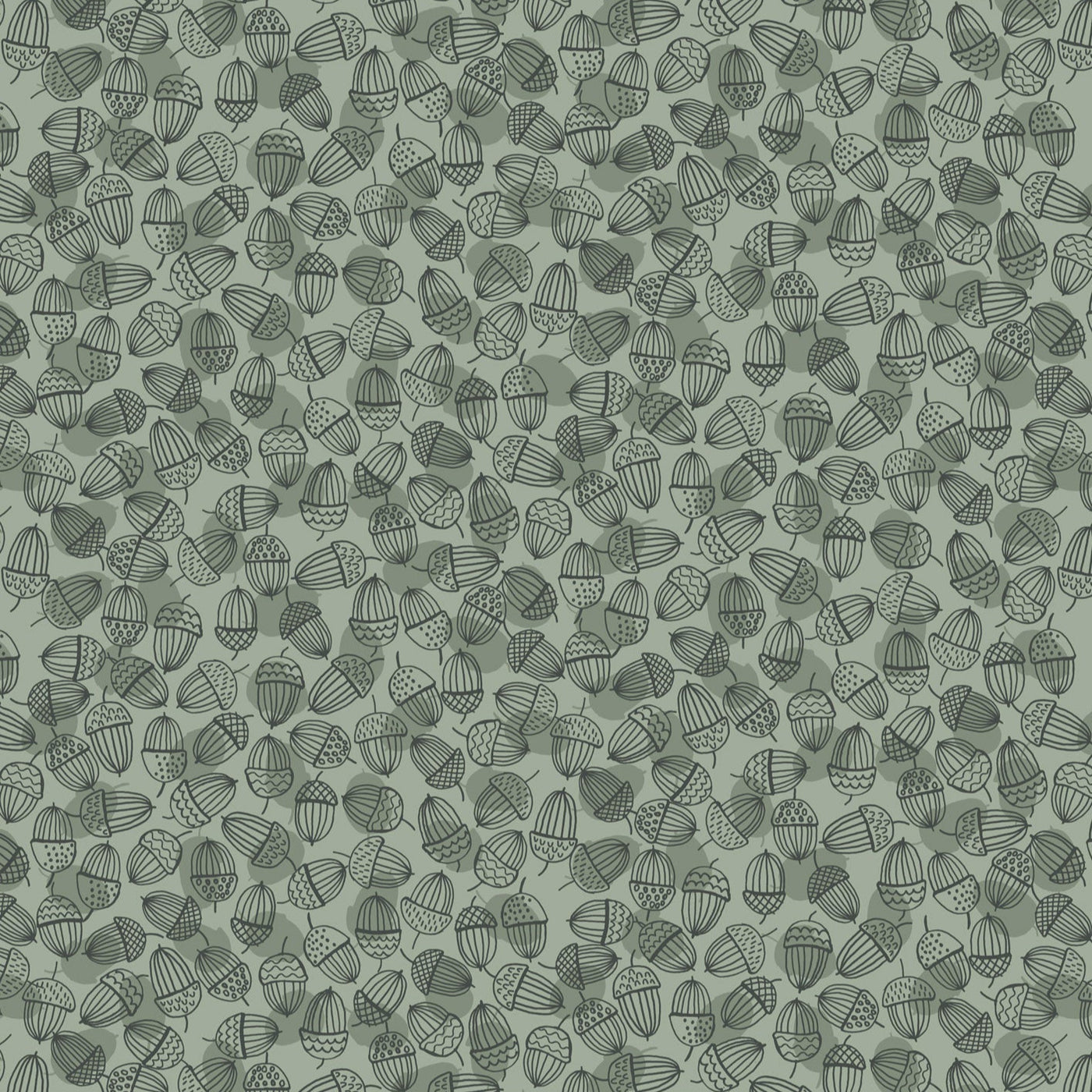 Snuggle Season Flannel Acorns Sage F681.3