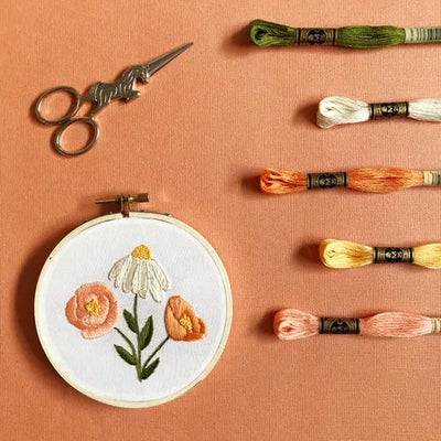 Flower Trio Embroidery Kit