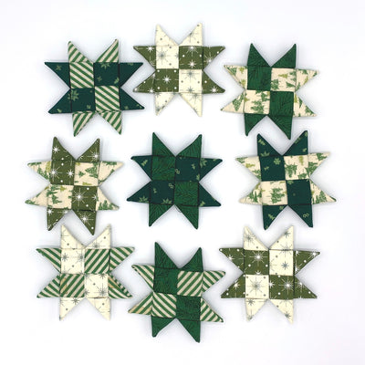 Green Christmas Stars 6-Pack Precut