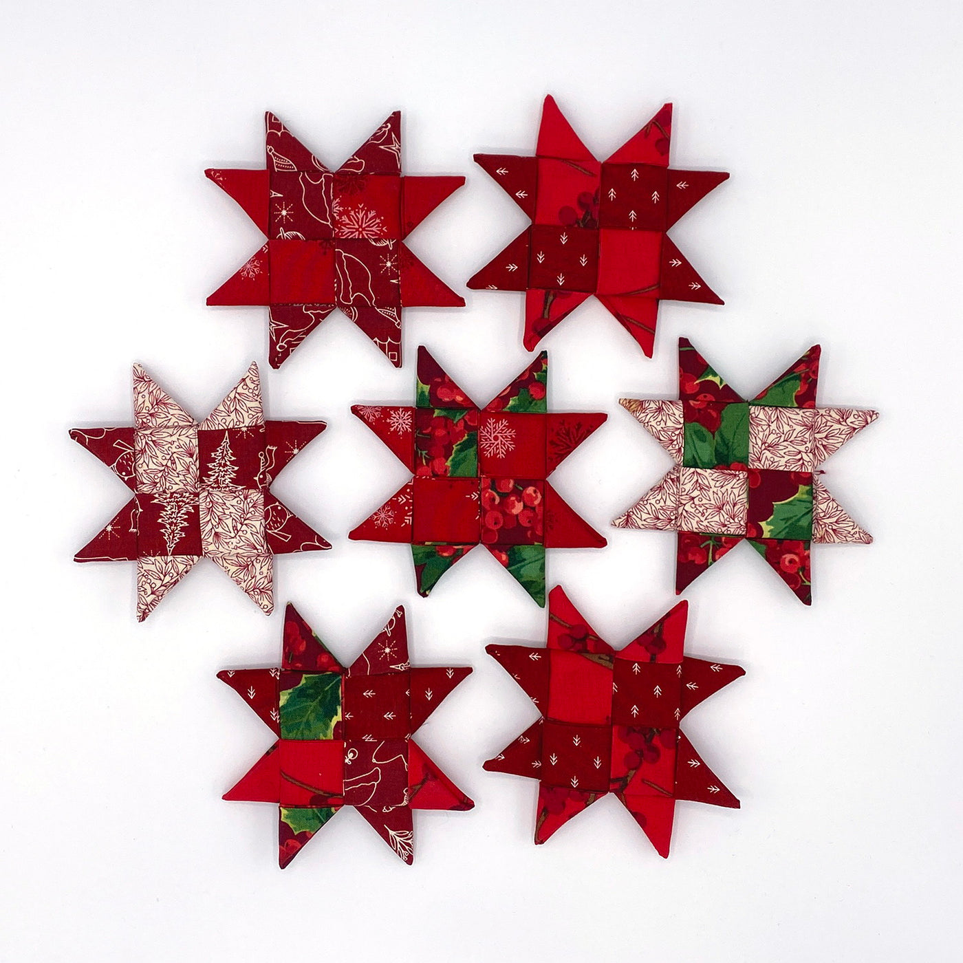 Red Christmas Stars 6-Pack Precut