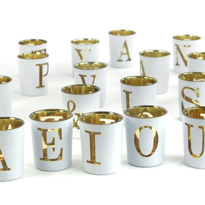 Alphabet Votive Holders