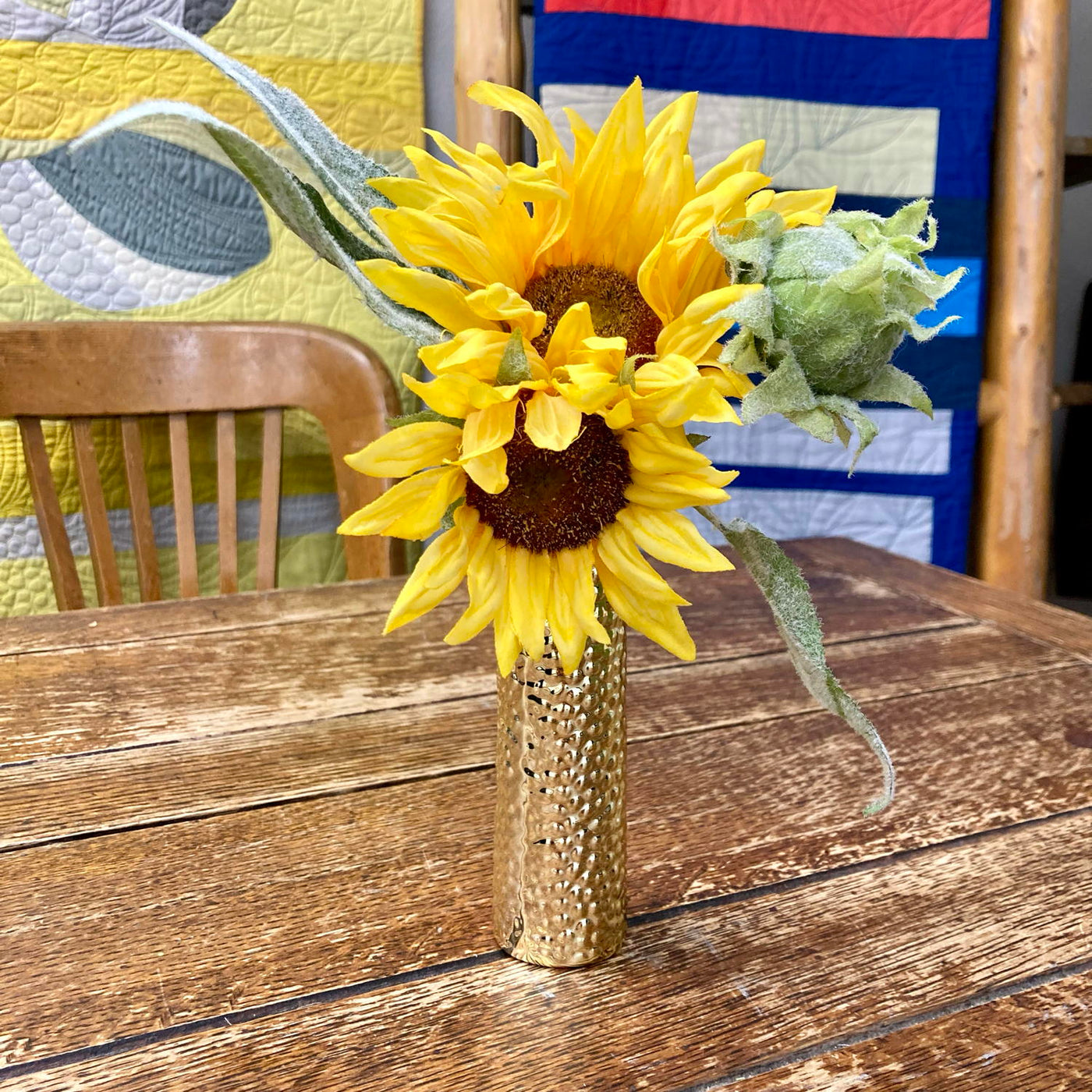 Shiny Gold Bud Vase by Chive