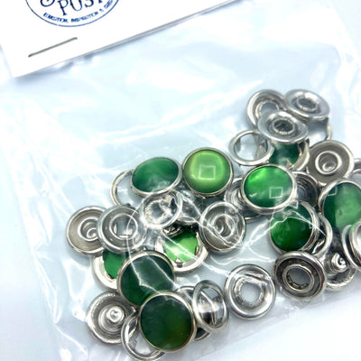 Pearl Snap Fasteners Size 18 - Green