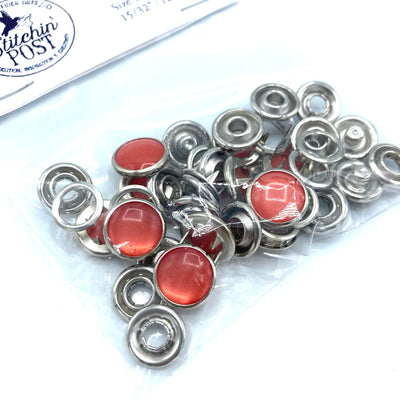 Pearl Snap Fasteners Size 18 - Guava