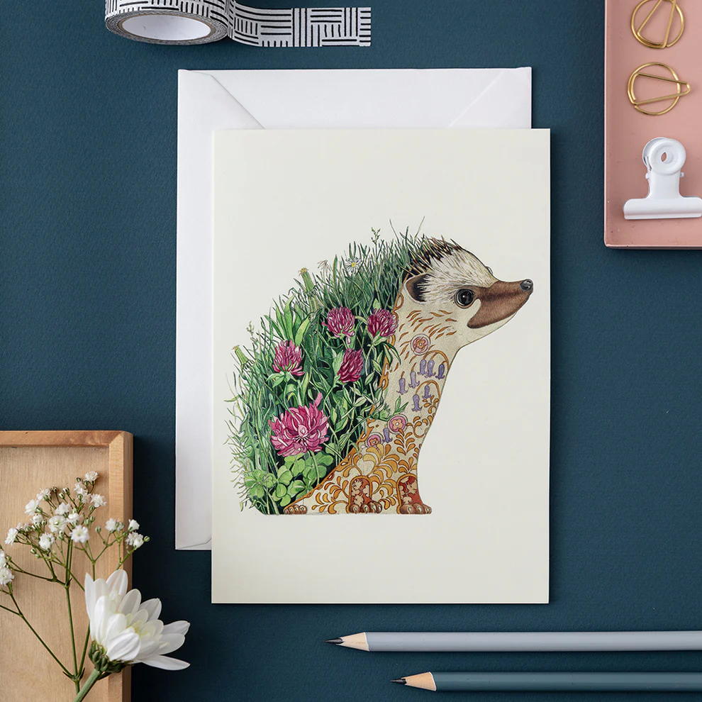 Hedgehog Greeting Card by DM Collection