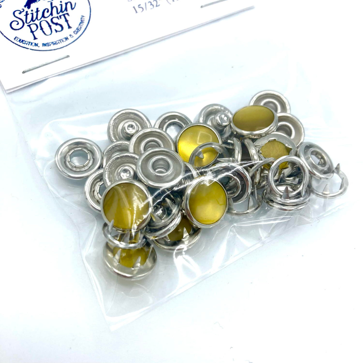 Pearl Snap Fasteners Size 18 - Honey