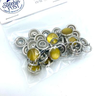 Pearl Snap Fasteners Size 18 - Honey