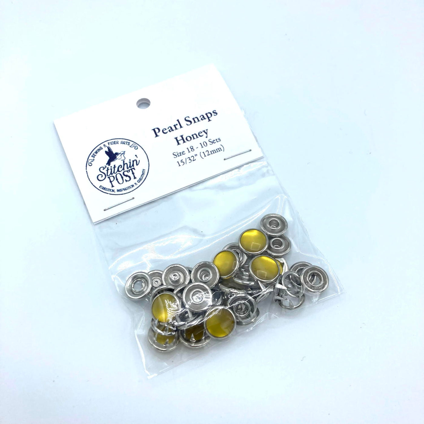 Pearl Snap Fasteners Size 18 - Honey