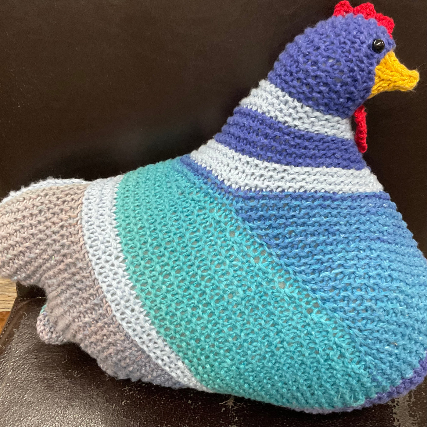 Knitted Therapy Chicken Blue Cotton-Employee Boutique