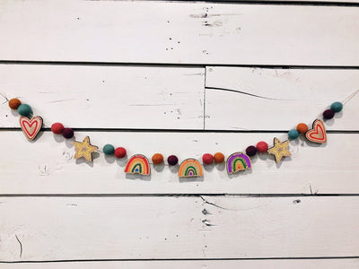 DIY Craft Kit - Rainbow Garland by Woodsy Craft Co.