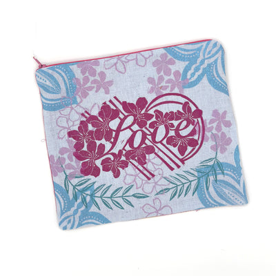 Love Block Printed Zipper Pouch - by Valori Wells