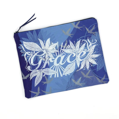 Grace Block Printed Zipper Pouch - by Valori Wells