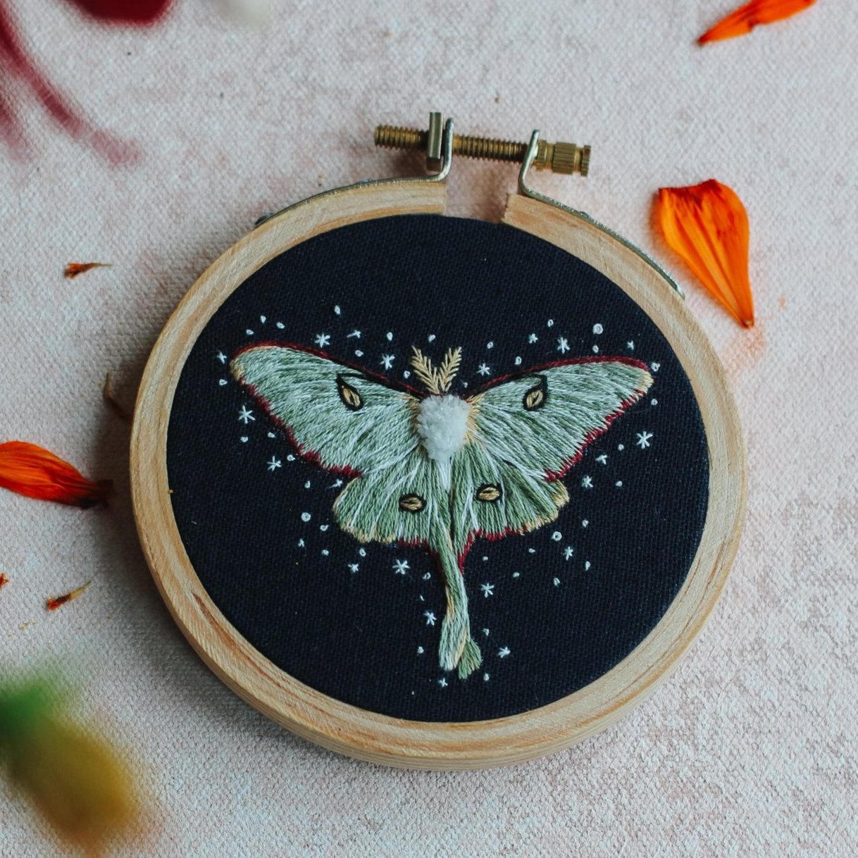 Harvest Goods Co. Luna Moth Embroidery Kit