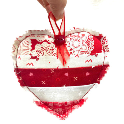 Fabric Heart Ornaments Employee Boutique