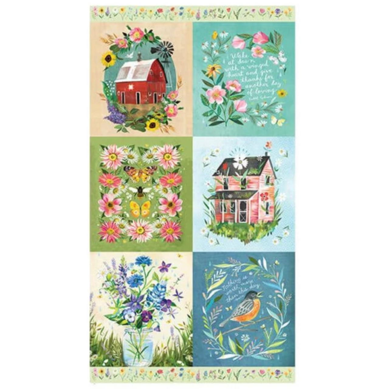 A Prairie Heart by Katie Daisy Panel Multi 16627-99