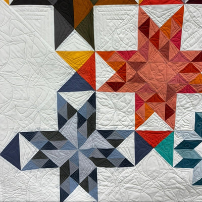 Stitchin Post BOM On Point Finished Quilt 80 x 80