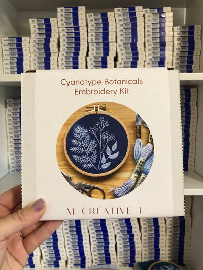 Cyanotype Botanicals Embroidery Kit
