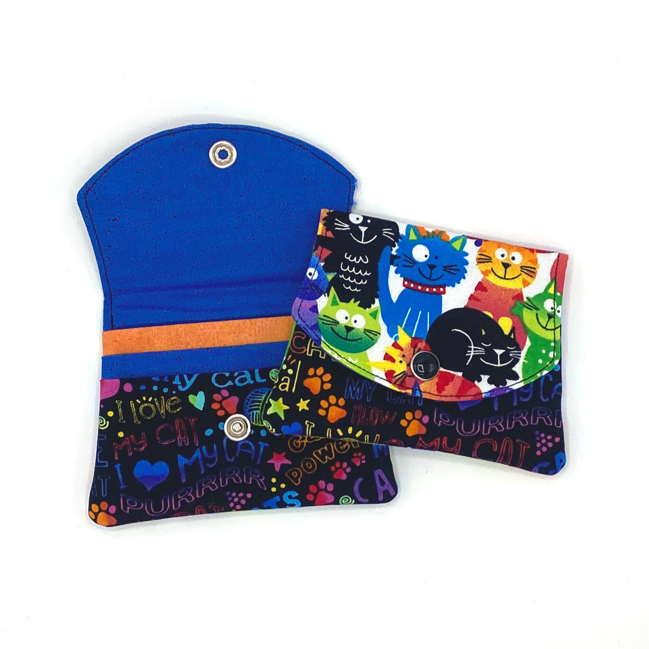 Rainbow Cats Little Wallet - Finished Product