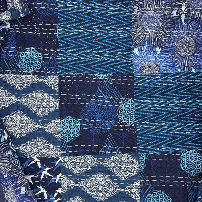 Vintage Val Kantha Cloth Indigo