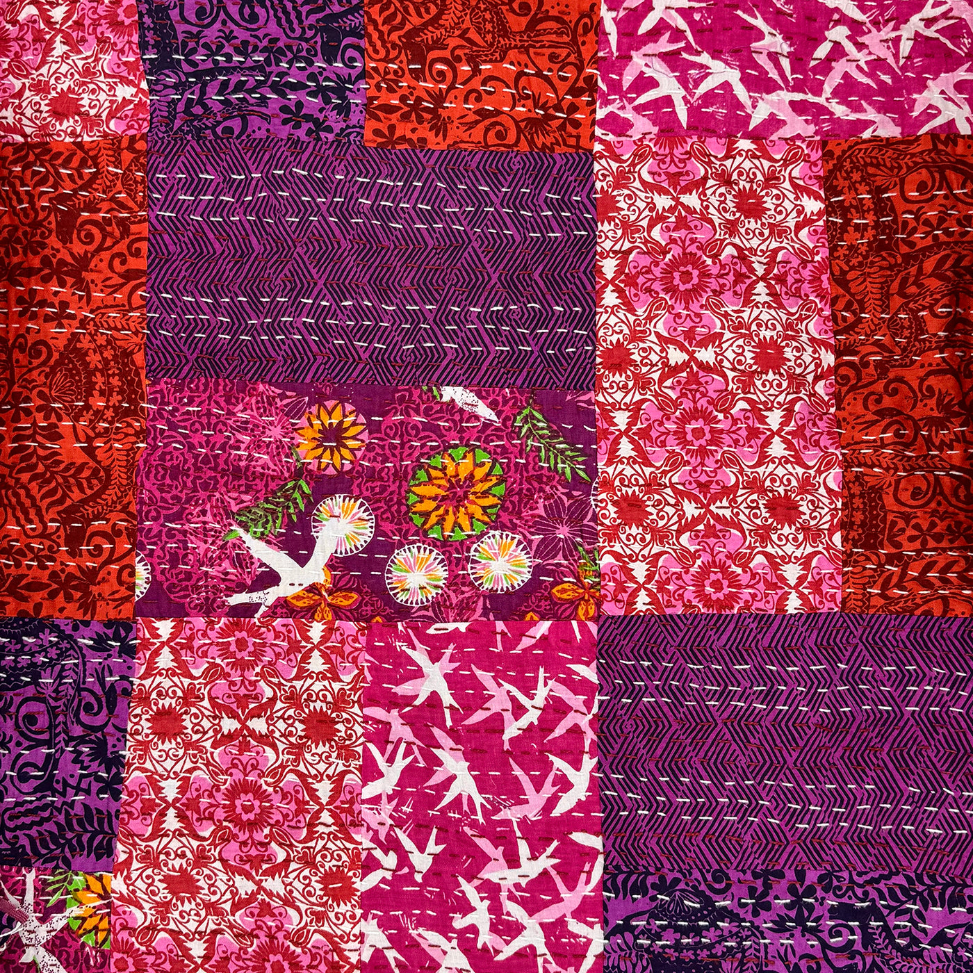 Vintage Val Kantha Cloth Purple