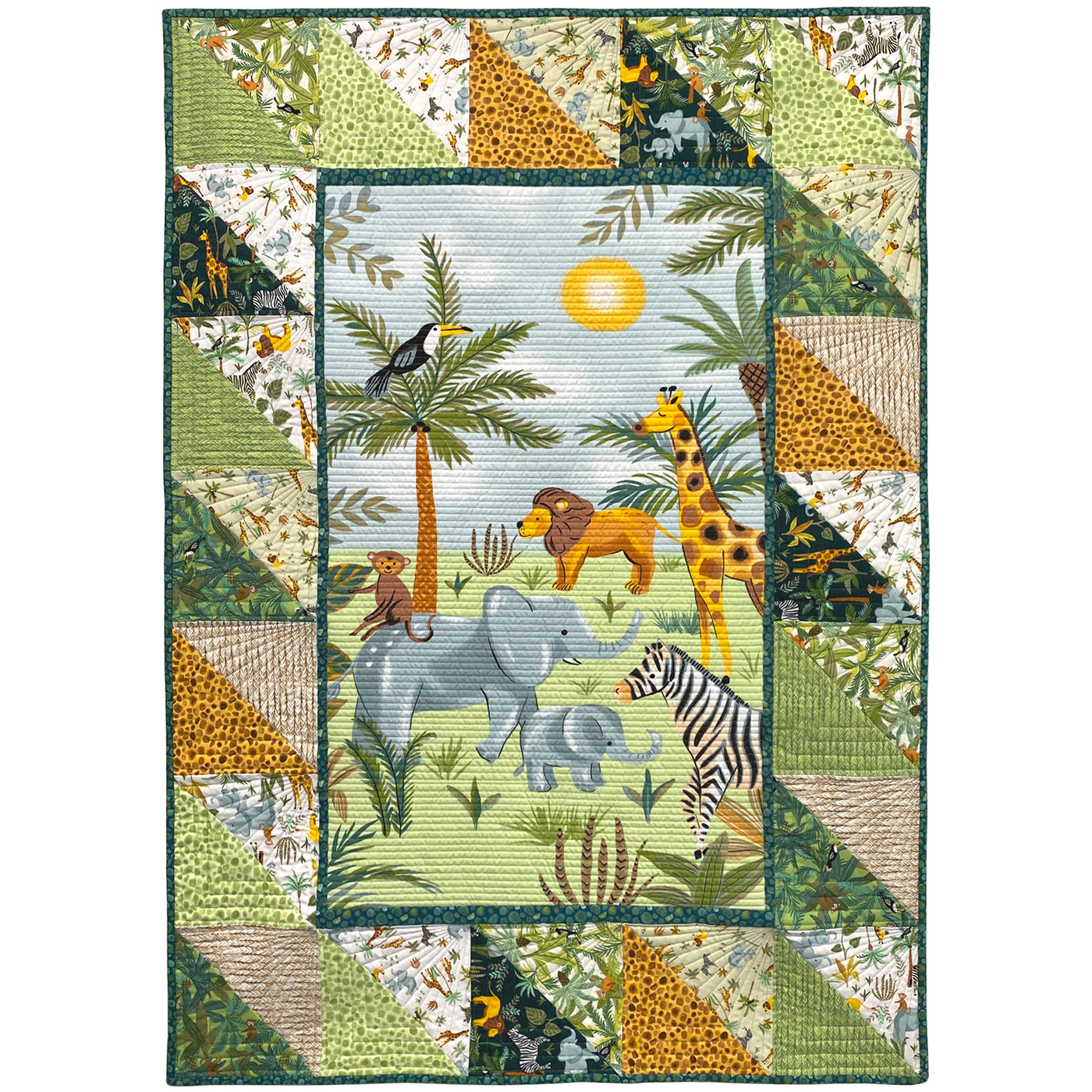 King Of The Jungle Flannel Quilt Kit