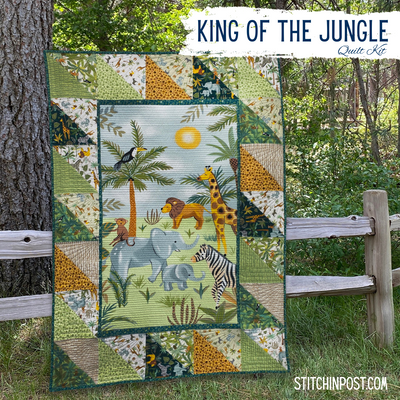 King Of The Jungle Flannel Quilt Kit