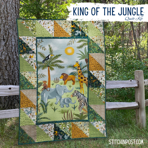 King Of The Jungle Flannel Quilt Kit