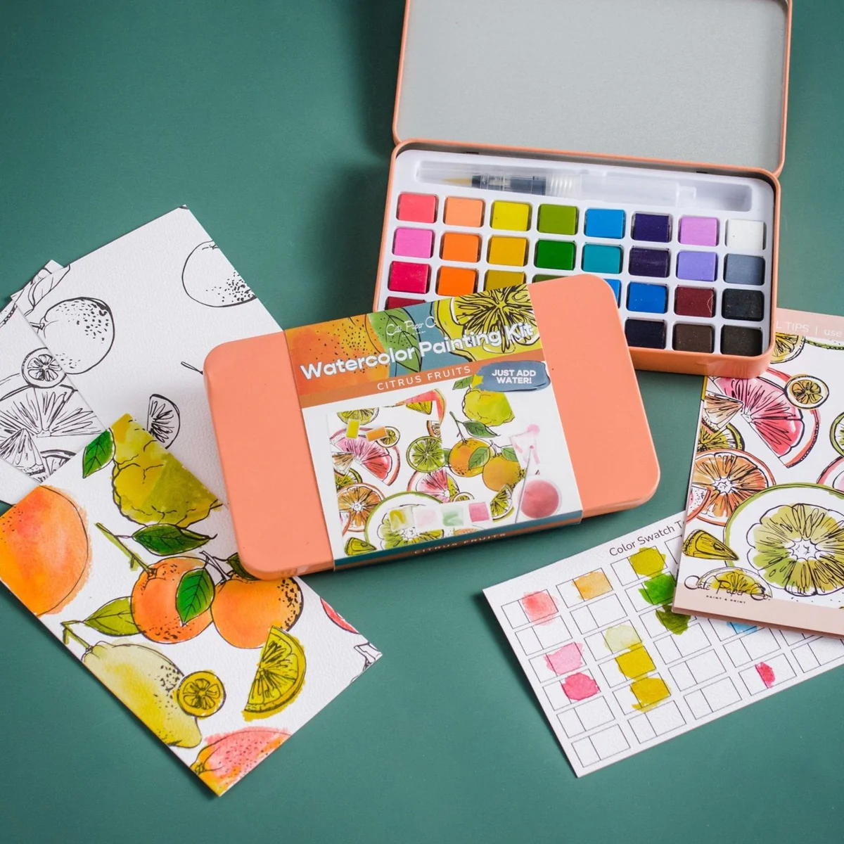 Watercolor Painting Kit - Citrus Fruit